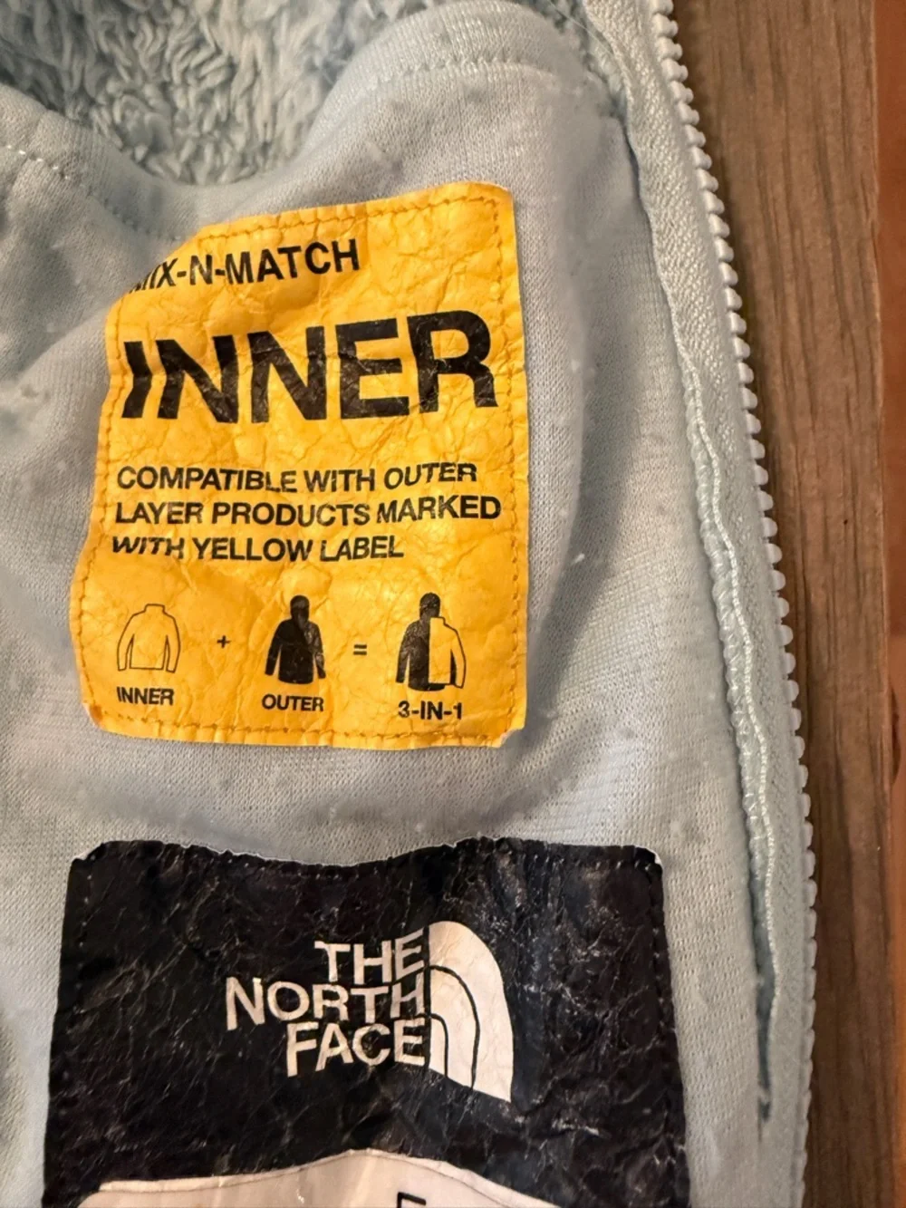 The North Face Kids Light Blue Plush Zip Hoodie